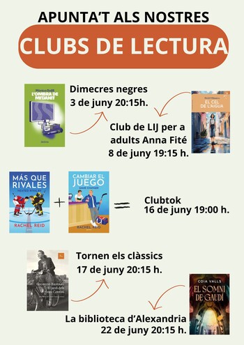 Els nostres clubs de lectura us estan esperant!!