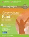 COMPLETE FIRST FOR SCHOOLS WORKBOOK WITHOUT ANSWERS WITH AUDIO CD