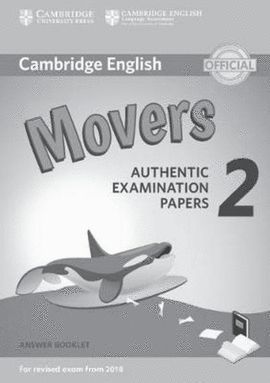 CAMBRIDGE ENGLISH MOVERS 2 ANSWER BOOKLET (REVISED EXAM 2018)