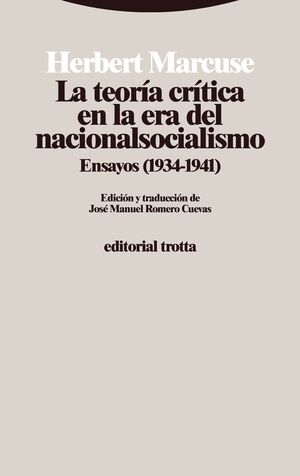 TEORIA CRITICA EN LA ERA DEL NACIONALISOCIALISMO