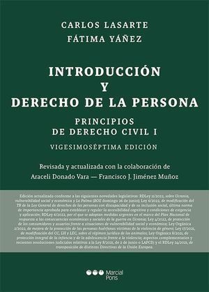 PRINCIPIOS DE DERECHO CIVIL, TOMO 1: INTRODUCCIÓN Y DERECHO DE LA PERSONA (27ª ED.)