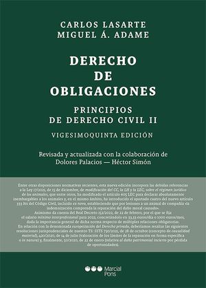 PRINCIPIOS DE DERECHO CIVIL, TOMO 2: DERECHO DE OBLIGACIONES (25ª ED.)