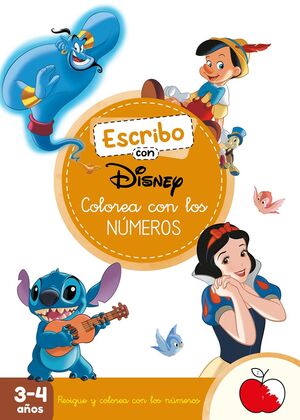 ESCRIBO CON DISNEY. COLOREA CON LOS NÚMEROS (3-4 AÑOS)