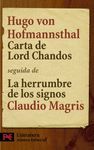 CARTA DE LORD CHANDOS SEGUIDA DE LA HERRUMBE DE LOS SIGNOS