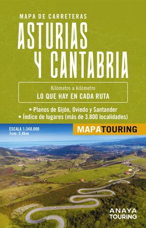 ASTURIAS Y CANTABRIA, MAPA DE CARRETERAS